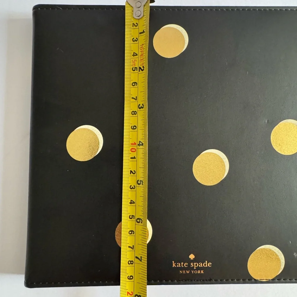 Kate Spade Weekly Calendar and and Folio Scatter Dot Black and Gold